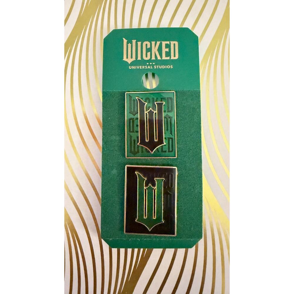 NEW Universal Studios Wicked Logo Dual 2-Pack Pin Set
